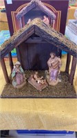 DiGiovanni Nativity set in stable