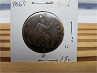 1861 ONE PENNY WITH HOLE