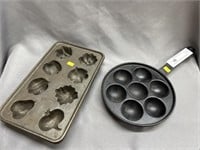 Imported Cast Metal Food Mold with Egg Poacher