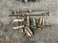 (2) 42" Bar Clamps & Assorted Wood Clamps