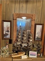 Nautical with mirror & pictures