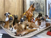 Porcelain and Composition Dog Figurines