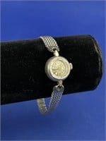 Vintage White Gold Filled Longines Womens Watch