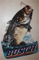 Busch Beer Metal Fish Sign 26"x35"