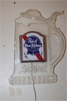 Lighted Pabst Blue Ribbon Sign-WORKS
