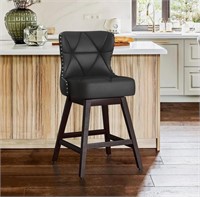 26'' LEATHER COUNTER BAR STOOL -ASSEMBLY REQ'D