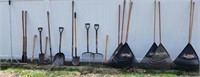 Great Assortment of Yard Tools: Rakes, Shovels,etc