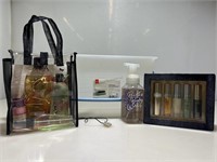 Perfume and soap gift sets.