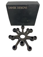 MCM Dansk Designs cast iron candle holder