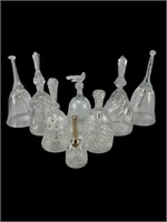 Crystal art glass bell grouping Waterford plus