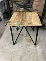 Metal Frame/Wood Top Patio Table