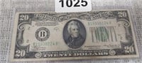 1934 $20 GREEN SEAL FEDERAL RESERVE NOTE