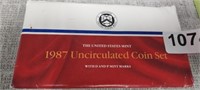 1987  UNITED STATES MINT UNCIRCULATED COIN SET