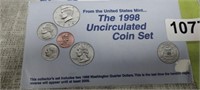 1998  UNITED STATES MINT UNCIRCULATED COIN SET