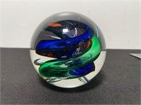 Swirl Art Glass Paperweight