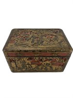 Hand carved wooden Chinese lidded box