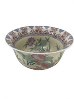 Chinese pheasant large bowl or planter pot