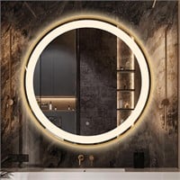 32" Round LED Bathroom Mirror