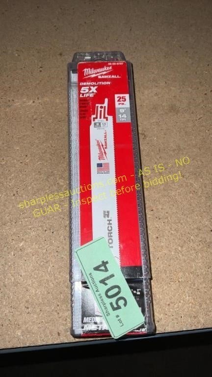Milwaukee 9in Thick Metal Sawzall Blades, 25pck