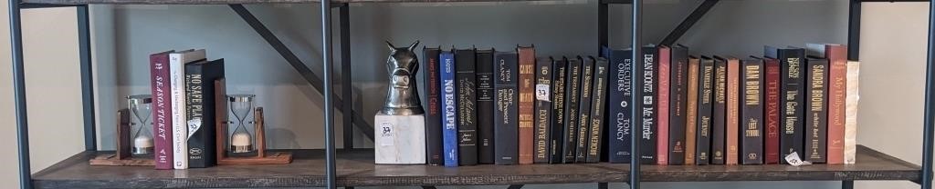 ASSORTED BOOKS & BOOKENDS