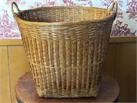 Vintage Wicker & Rattan Handmade Basket