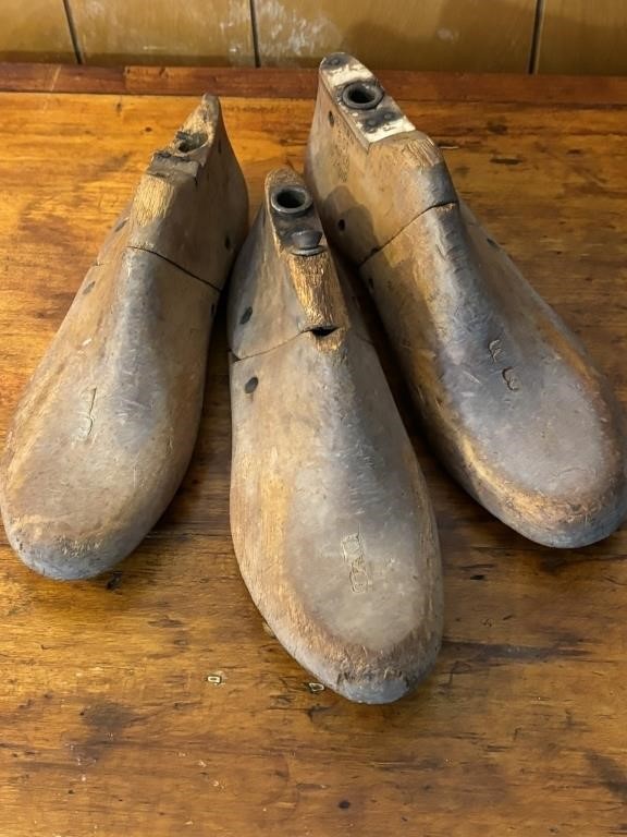 Selection Antique Wood Shoe Molds