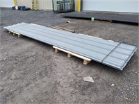 (55) Sheets Grey Steel Siding Roofing 16FT X 3FT