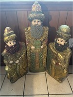 Vintage Three Wise Men Plaster Triptych