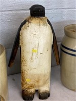 Carved Wood Penguin