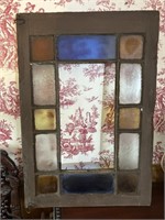 Antique Stained Glass Window Panel