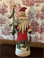 Tall Vintage Metal Santa Claus