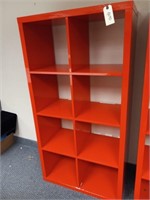 Red IKEA bookshelf