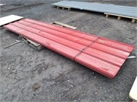 (68) Sheets Red Steel Siding Roofing 12FT X 3FT