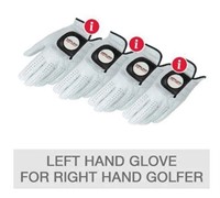 S Kirkland Leather Golf Glove 4-pack- Right Handed