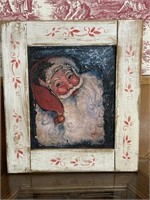 Vintage Christmas Santa Claus Farmhouse Artwork