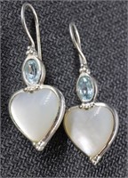 Sterling Silver .925 Heart Earrings
