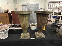 Pair Of Matching Planters, 18" H