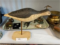 Unsigned Carved Wood Shorebird