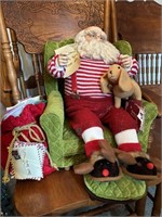 Santa Claus on Wingback Chair Decoration