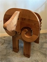 Handcrafted Wooden Elephant Basket