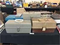 Pair Of Tackle Boxes W/ Contents + Metal Case