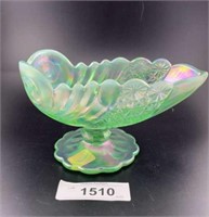 Fenton Glass Footed Comport Bowl Iridescent G