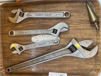 Adjustable Wrenches with Plumb Bob
