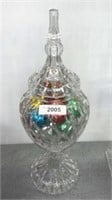 Bohemian, apothecary display, clear jar with lid
