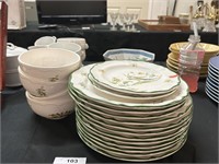 Set Of Vargas Plates And Bowls, Made In France