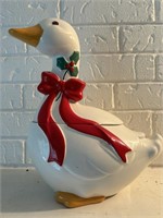 Treasure Craft Vintage Christmas Goose Cookie Jar