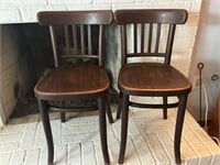 Antique European Bentwood Mahogany Chairs