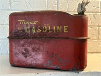 Vintage Monco Gasoline Red Tin Container