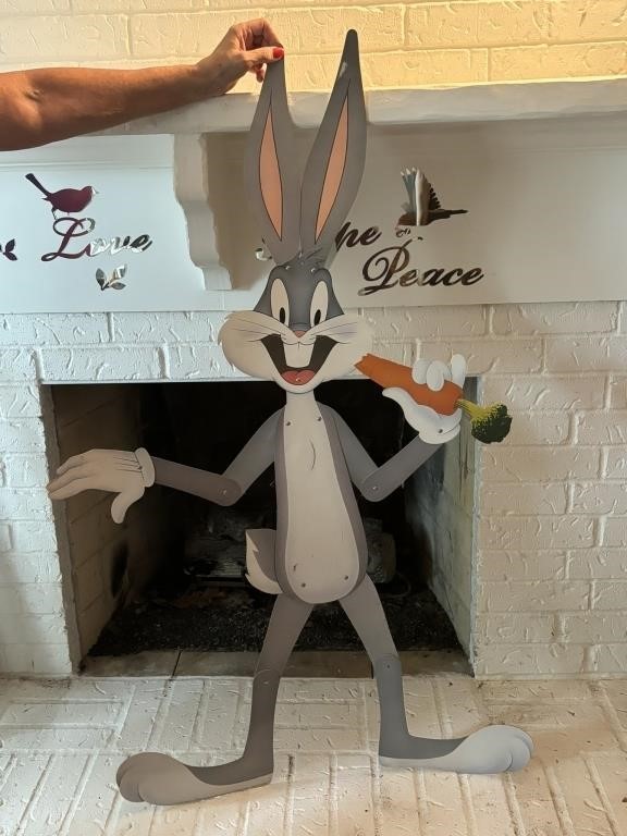 Vtg Bugs Bunny Life-Size 52" Articulated Character