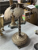 Brass palmtree candleholder
